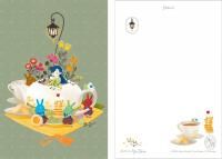 本好きの下剋上 ミニマイン箔押しポストカード(お茶会)