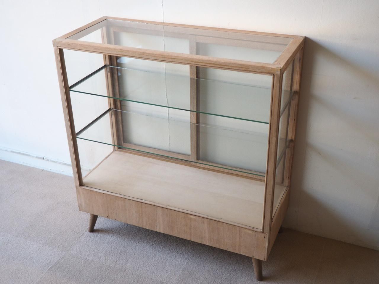 アンティーク 木枠の5面ガラスショーケース | REFACTORY antiques