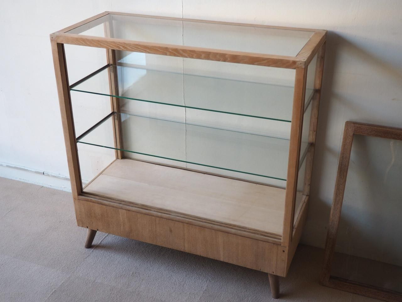 NS050 5面ガラスの木枠ショーケース - 古家具・古道具のセレクト