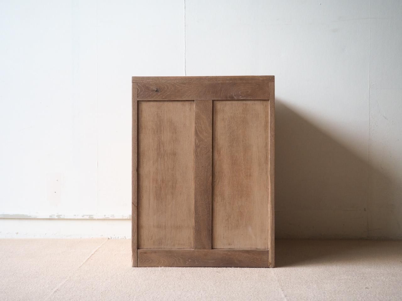 昭和の小引出し/小棚/白木/ネーム付取手/4段/w25.5×d31.5×h32cm