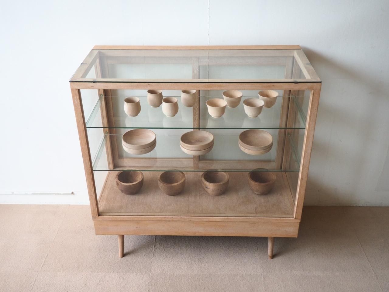 NS206 5面ガラスの木枠ショーケース - 古家具・古道具のセレクト