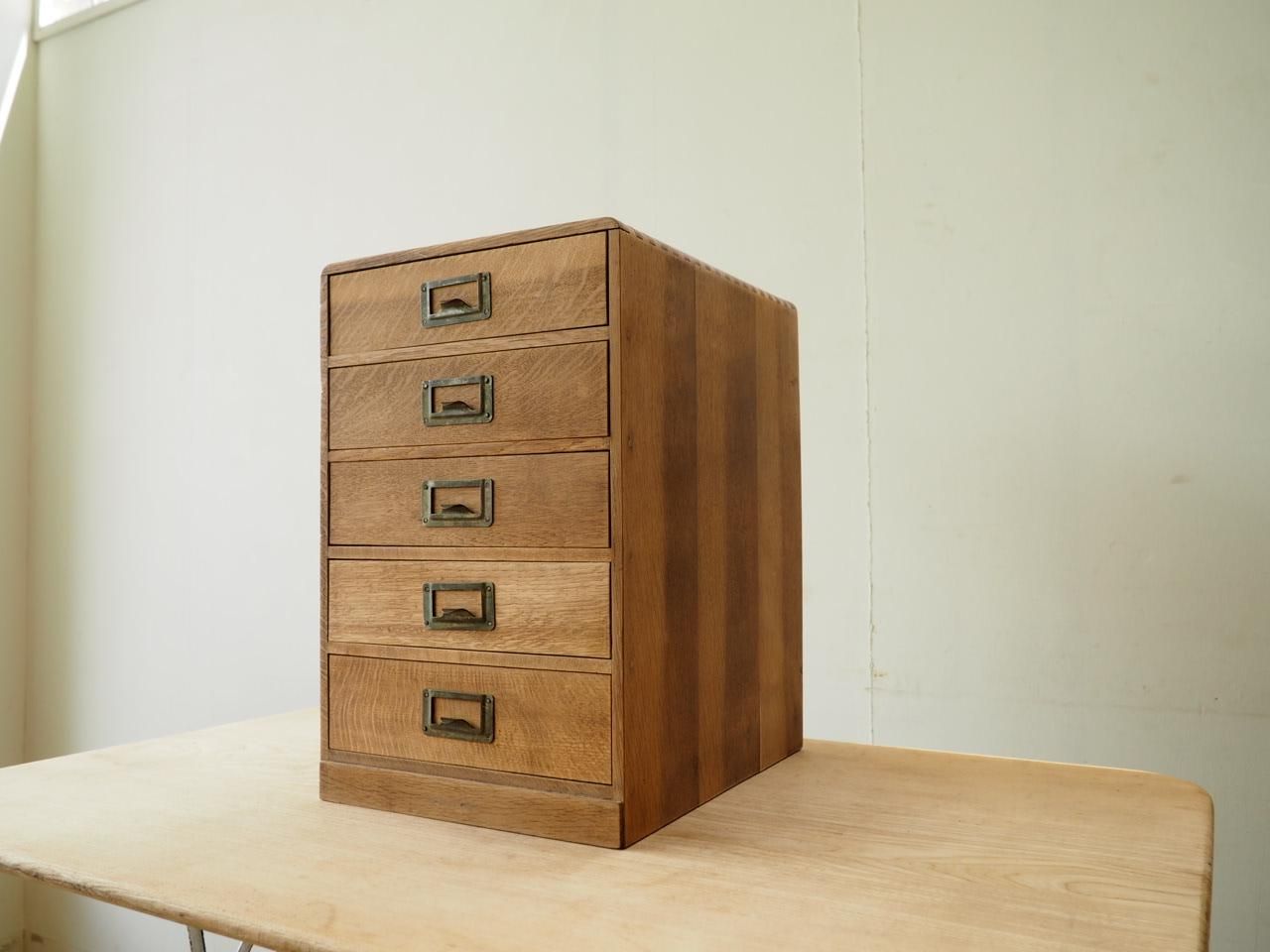 ナラ材小引き出し 小引き出し 古道具 古家具 レトロ小引き出し 古家具・古道具・小引き出し・昭和レトロ・3段・大きめ | 旅する