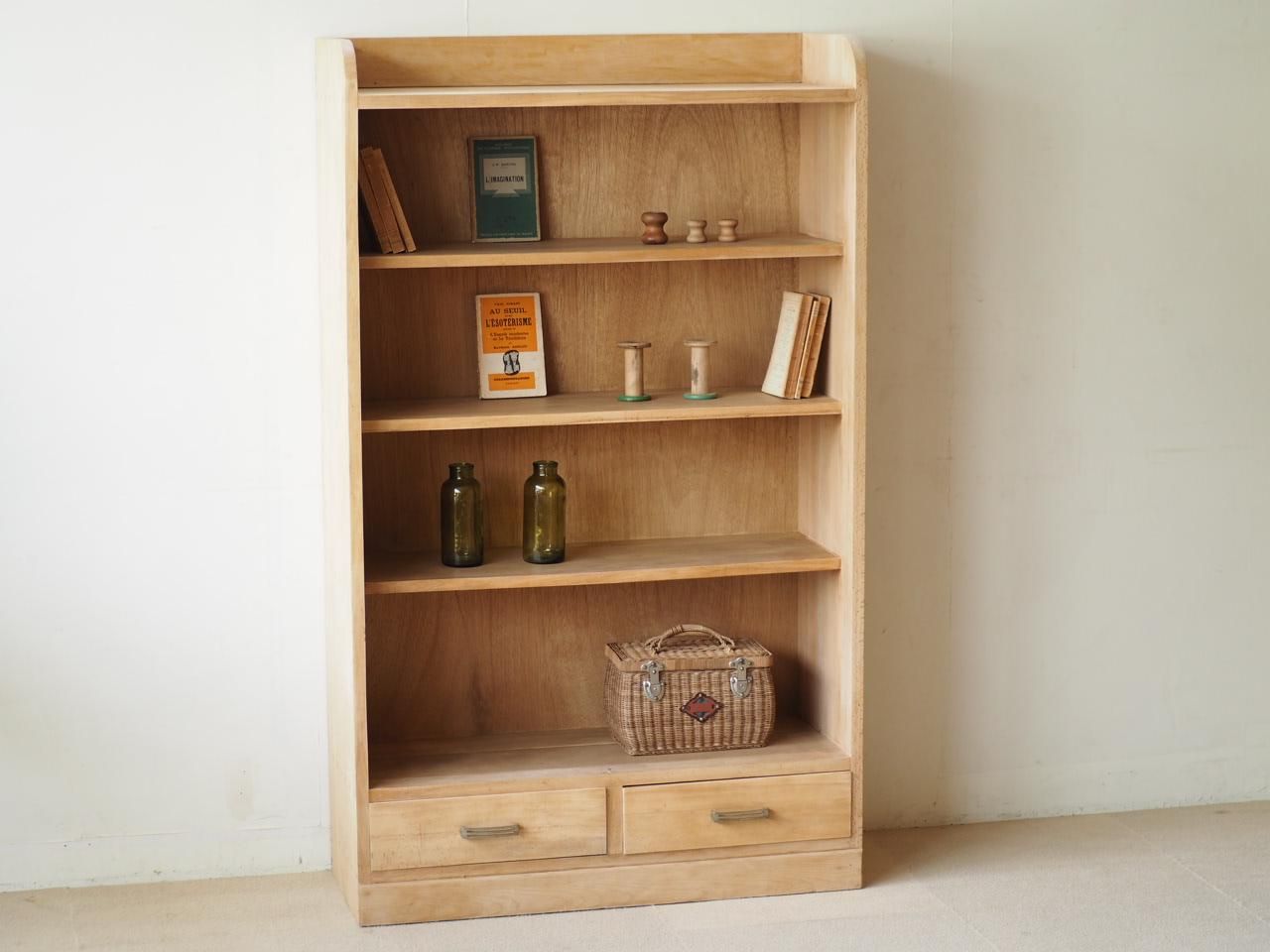 棚　木製　開戸　アンティーク　古道具　レトロ NS732 オープンラック - 古家具・古道具のセレクトショップ