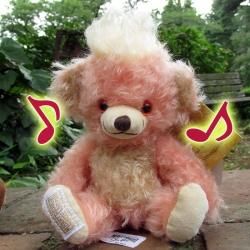 アンティーク チーキー ヴィンテージ ハンドマフ ピンク 白タグ テディベア ピンクチップモヘアを使った優しいお顔の本格クラシック