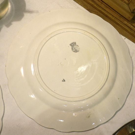 フランス1930年～'40年代バドンヴィレー窯のヤドリギ柄の陶プレート2