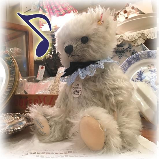 40年代 ドイツ アンティーク テディベア クリームホワイト アンティークベア 40年代 ドイツ アンティーク テディベア クリームホワイト