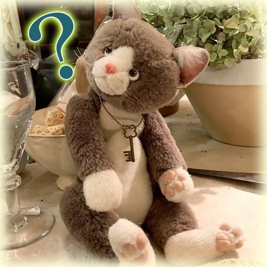 佐藤真也さんのブランド Teddypapa グレーのネコちゃん A 1867 アンティーク 欧米古着 テディベア専門店 レッドバロウ 佐藤真也さんのブランド Teddypapa グレーのネコちゃん A 1867 アンティーク 欧米古着 テディベア専門店 レッドバロウ