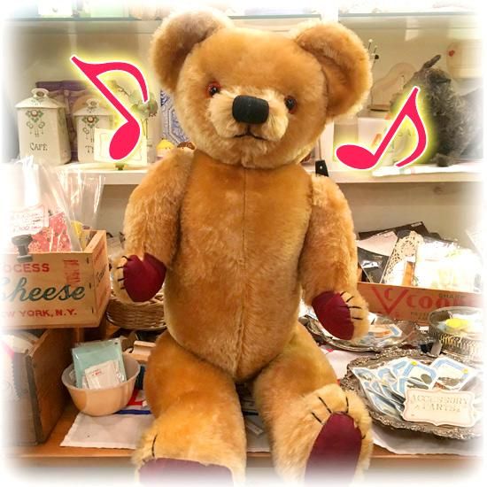 テディベア 約60センチ ベージュ テディベア スカーフ付き 鳴きます約