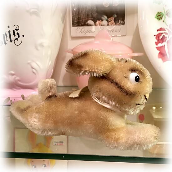 シュタイフ社1953～'70年 ＊ 9cm ＊ 寝そべりウサギちゃん