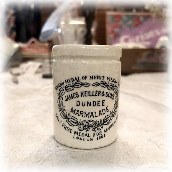 イギリス1940年 50年代 Dundee 極小マーマレード ボトル 食料品店に配ったマーマレードのサンプルが入っていたミニミニサイズ アンティーク2102 07 アンティーク 欧米古着 テディベア専門店 レッドバロウ