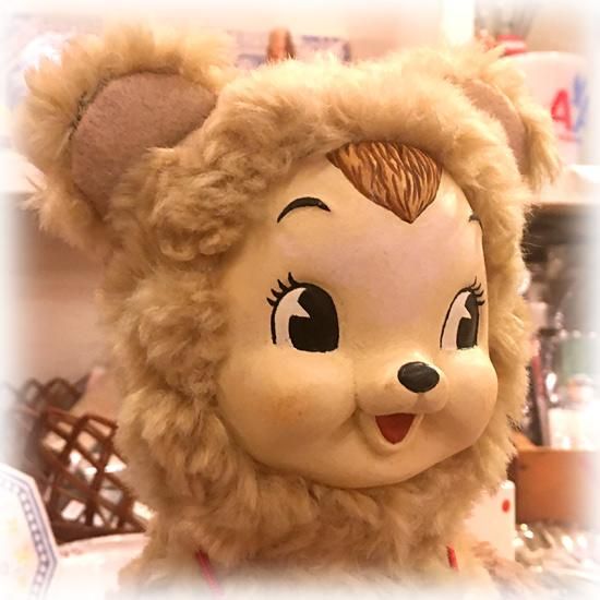うす茶たて耳テディベア2000年代初め大塚勝俊作家ハンドメイド1点もの