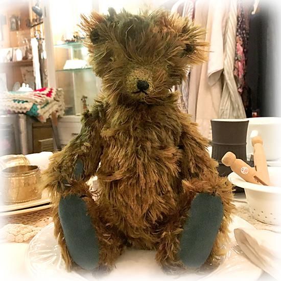 The Dandelion Press Bear 外間宏政 テディベア縦12cm×横11cm - ポーチ