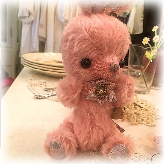 カーリーモヘアのbabyトイプードルちゃん♡レッドカラー テディベア