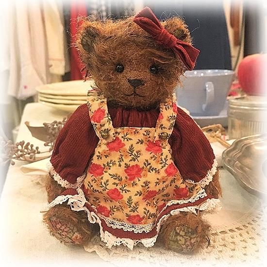 ◇76Bear◇白いワンピースのオープンマウスベア - lintupuu
