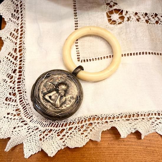 フランス　アンティーク　ラトル　妖精 フランス アンティーク ラトル 妖精