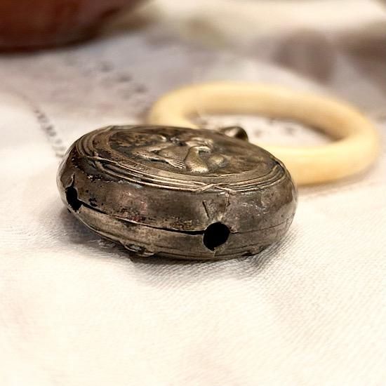 アンティーク　ベビー　ラトル　天使　エンジェル アンティークベビーラトル天使エンジェル