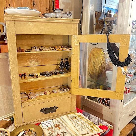 フランス*1930年代*木製ガラスミニキャビネット*アンティーク フランス*1930年代*木製ガラスミニキャビネット*アンティーク