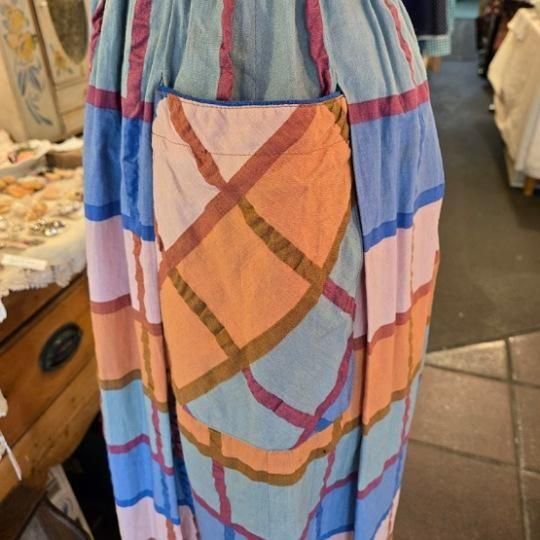 1980年代ヴィンテージ ＊ チェック柄ノースリーブワンピース