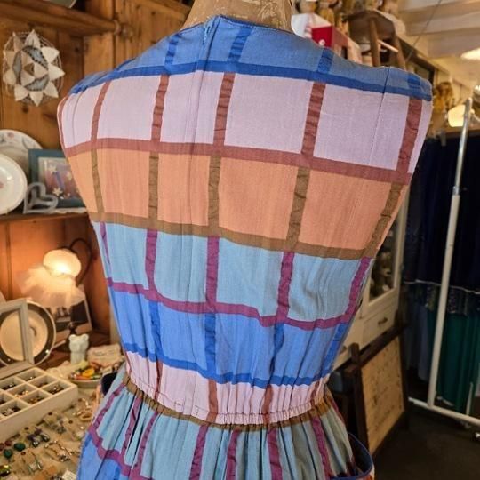 70s 80s USA古着 チェック柄 ノースリーブワンピース vintage 2025年最新】VINTAGE 柄：チェック ノースリーブの人気アイテム