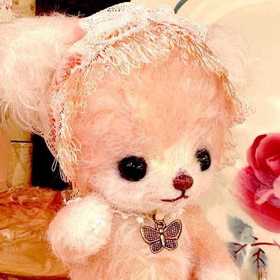 作家　ピンクのテディベア Amazon.co.jp: 幸せを呼ぶくまさんChic SS ピンク : おもちゃ