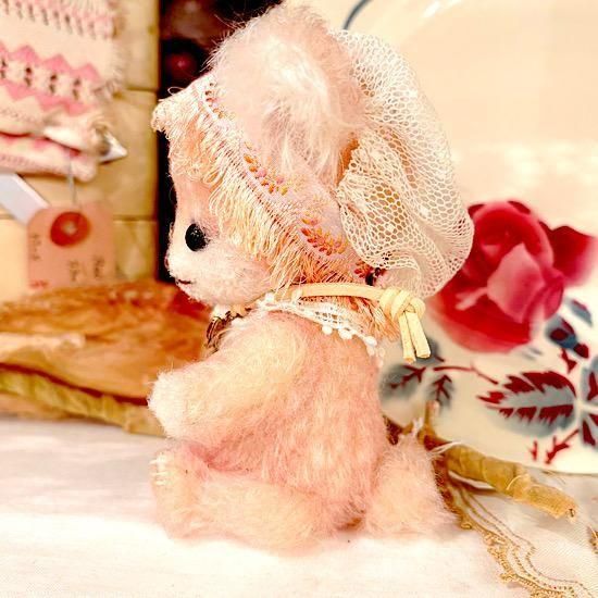 ベージュ テディベア 赤いパッチ付き✨アンティークテディベア ベージュ テディベア 赤いパッチ付き✨アンティークテディベア