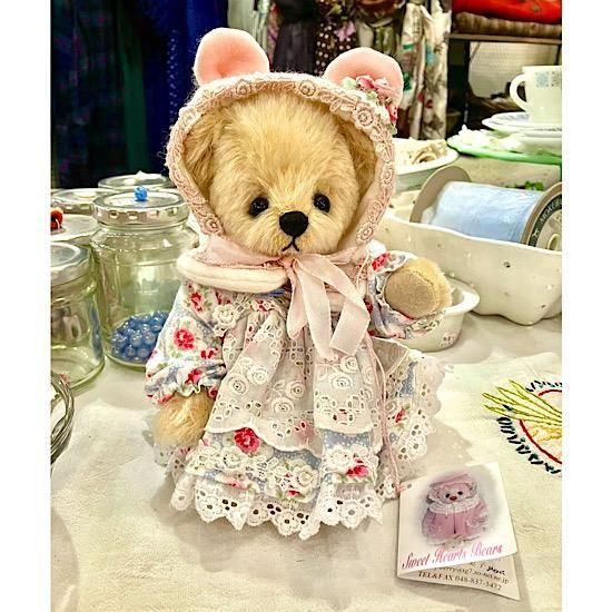 国内作家様】花柄ドレスのテディベア