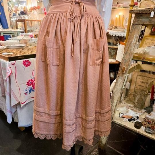 フランスアンティーク　スカート フランスアンティーク ＊ 1890年代～1920年代 ＊ ピケド