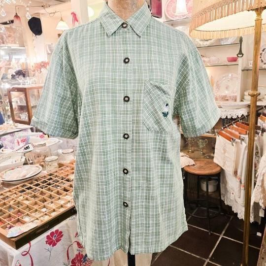 ビンテージ dunhill アイコン刺繍入り 総柄ポロシャツ レトロ イタリア製 90s POLO ラルフローレン×ポロゴルフ ビンテージ半袖ポロシャツ