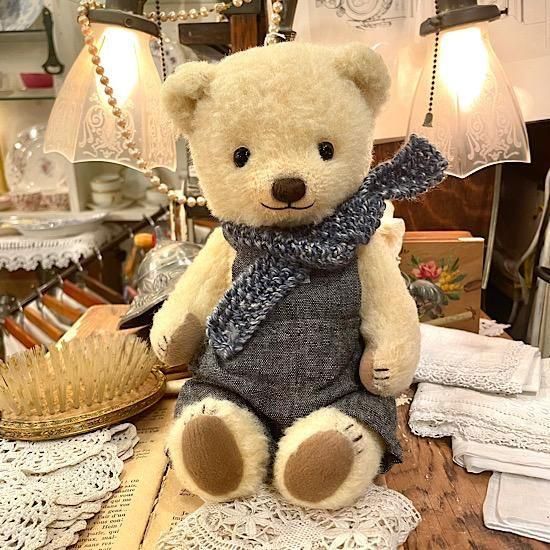 くま様ベージュ1サロペット doudou bear くま柄キルトサロペット ベビー | イオンスタイル