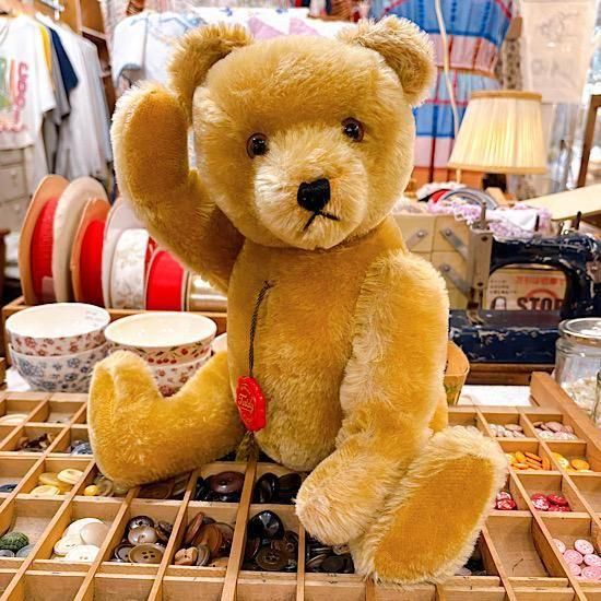 +..。* イギリスアンティークベア　ボロちゃん　　襤褸+..。* イギリスの可愛すぎるアンティークベア39cm 1930年代頃 gt-1094