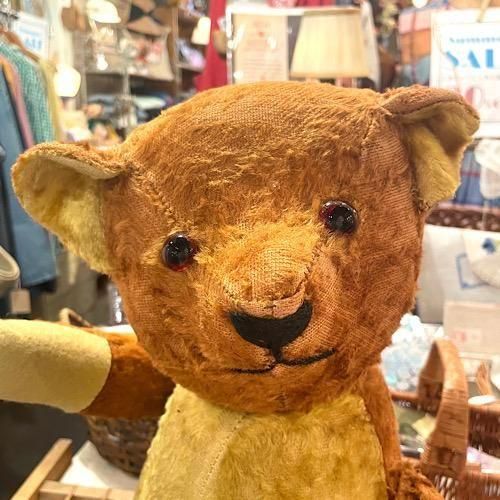 *＊*…ヴィンテージ フェルトベア 1950’S クリスティーズ *＊*…ベア ドイツ1940〜50年代 ＊ 2色のコットン・プラッシュのビンテージ