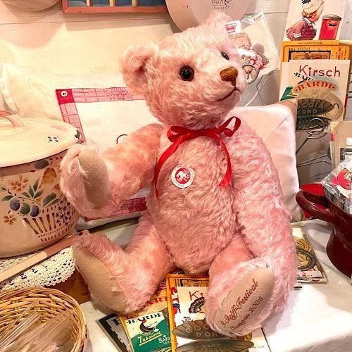 シュタイフ ローズテディベア花瓶付き 世界限定575体 2005年 ＊ シュタイフ・サマー・フェス限定♪「テディベア