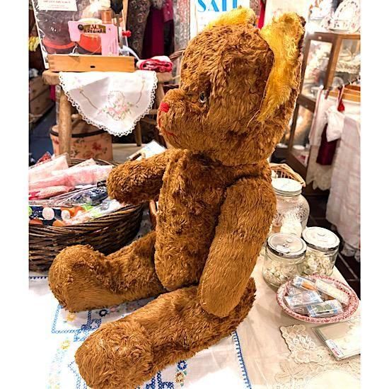 40〜50年代 状態良好 アンティークベア ティディベア フランスJPM社1940〜50年代 ＊ ビンテージベア ＊ 存在感たっぷり60cm