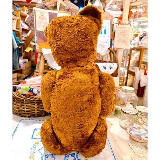 フランスJPM社1940〜50年代 ＊ ビンテージベア ＊ 存在感たっぷり60cm