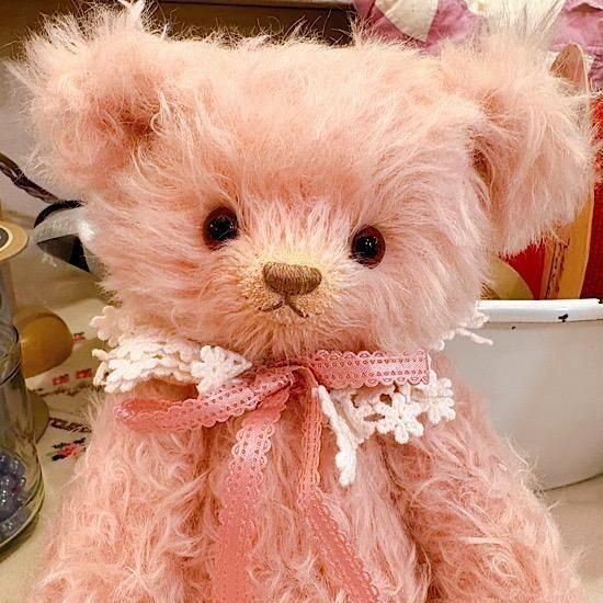 まつもとようこさんの作品 ＊ ピンク×ピンクの華やかなベアちゃん
