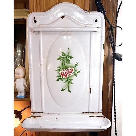 フランス1930年代 ＊ JAPY社 ＊ レードルラック ＊ 白地のホーロー釉薬