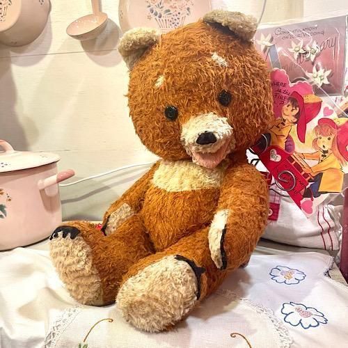 小さい子　ヴィンテージベア　アンティークベア　エプロン付き 小さい子 ヴィンテージベア アンティークベア エプロン付き