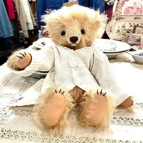 1900年代初頭フランスアンティーク テディベア （オーバーオール付き