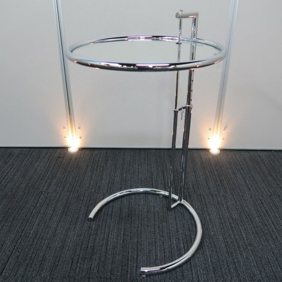 人気の中古品 アイリーン・グレイ リプロダクト品 ガラスサイドテーブル サイドテーブル