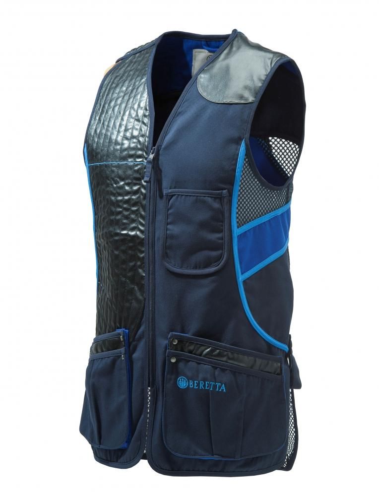 Beretta 青 メッシュバック ベスト Full Mesh Shooting Vest Blue Breathable Competition Vest Beretta