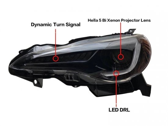 AOKEDING製 スバル BRZ ZC6 FA LEDヘッドライト シーケンシャル