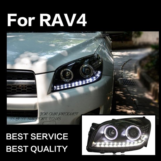 AOKEDING製 トヨタ 30系 RAV4 XA30W '05-'16 LEDヘッドライト クリア 