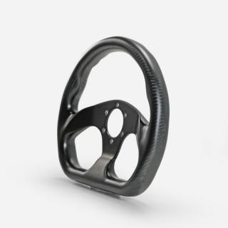 ドライカーボンステアリング レッド ディープTYPE 超軽量 社外