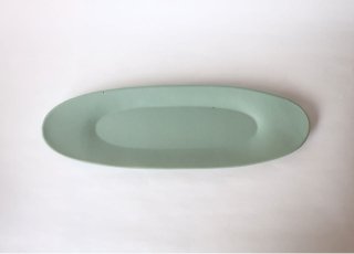 楕円皿　M　緑｜3rd ceramics
