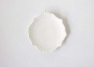 手彫り豆皿Φ10（白）・c｜藤村佳澄