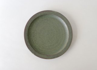 丸皿φ150　緑砂｜福井亜紀
