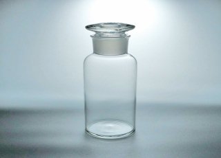 広口試薬瓶(白)500ml｜小泉硝子製作所