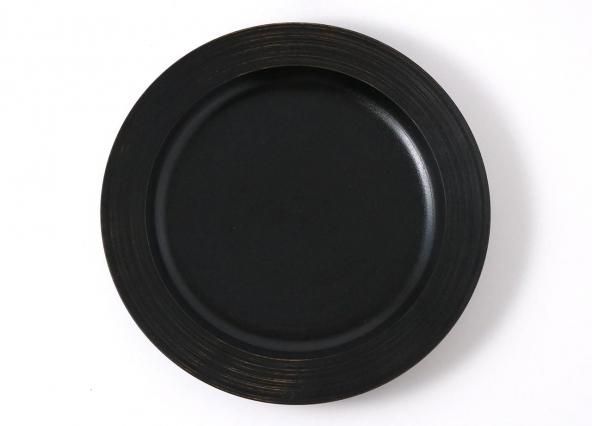 東一仁｜ブラック リムプレート8寸2枚セット WEB展示】千紋リムプレート8寸 黒漆｜後藤睦 - ころは online store