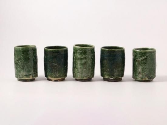 WEB展示】織部線紋湯呑｜大隅新 - ころは online store