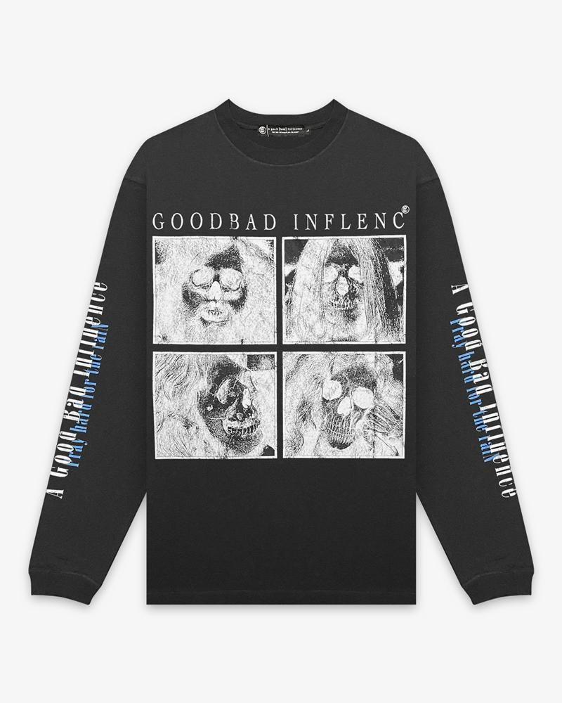 ZEPP SKULL FACE LONG SLEEVE T-SHIRT